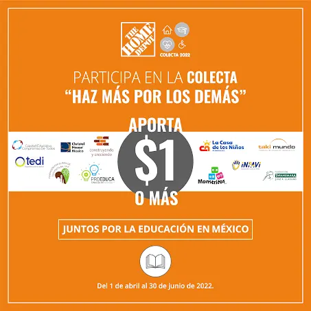 Participa en la colecta "Haz más por los demás" de The Home Depot