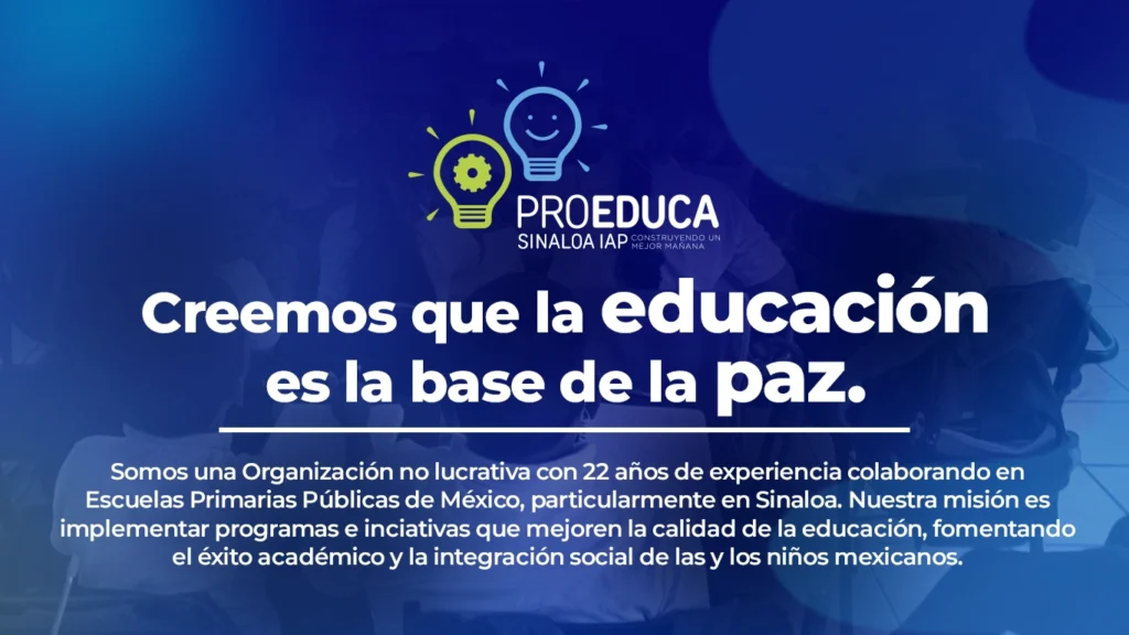 La paz como base del modelo de intervención de ProEduca